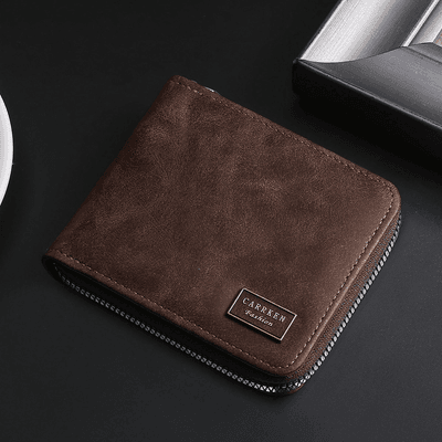 Men's business fashion multi-function zipper short wallet large capacity multi-card wallet_img_3