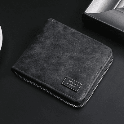 Men's business fashion multi-function zipper short wallet large capacity multi-card wallet_img_1