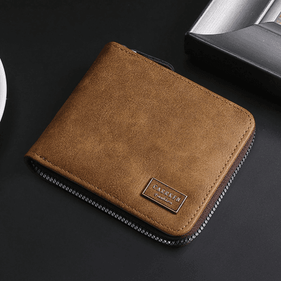 Men's business fashion multi-function zipper short wallet large capacity multi-card wallet_img_2