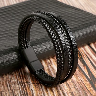 Cross-Border Leather Hand-Woven Bracelet_img_3