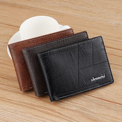 Business Card Holder Cross-border Short Wallet Wallet Retro Pattern Thin Multi-card Holder_img_0
