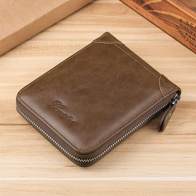 New Retro Monochrome Large Capacity Multifunctional Practical Document Protective Cover Card Bag Card Cover Wallet_img_0