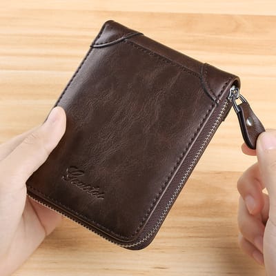 New Retro Monochrome Large Capacity Multifunctional Practical Document Protective Cover Card Bag Card Cover Wallet_img_1