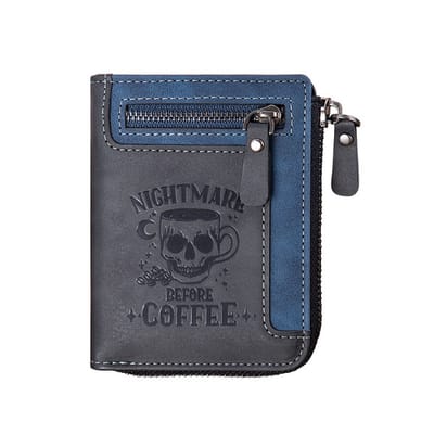 Cross-Border Men's Wallet, High-End, Short Style, Multi-Functional, Large Capacity, Zippered, Casual, Retro Coin Purse Wallet_img_2
