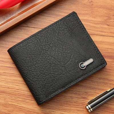 Men's wallet business casual short leather wallet_img_2