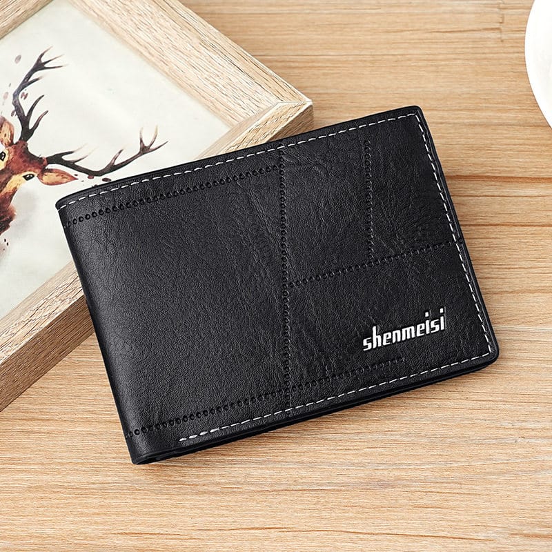 Business Card Holder Cross-border Short Wallet Wallet Retro Pattern Thin Multi-card Holder