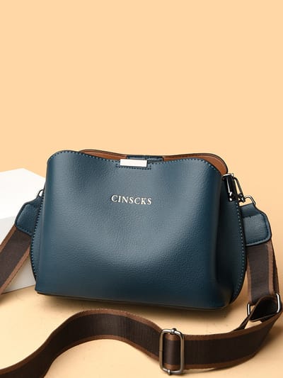 Light Luxury Crossbody Bag Women's Fashionable Big Shoulder Bag Soft Leather_img_3